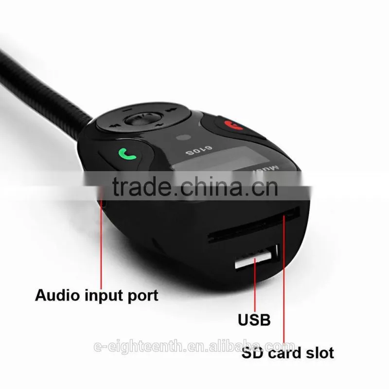 2016 popular Wireless Bluetooth FM Transmitter Modulator Flexible Car Kit MP3 Player