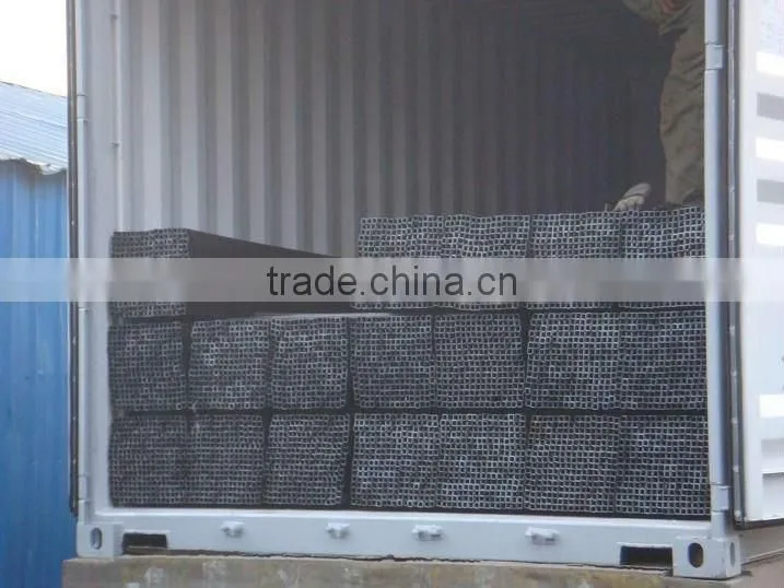 Black square steel pipe / construction section / hollow pipe prices