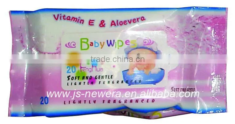Soft wet baby wipes