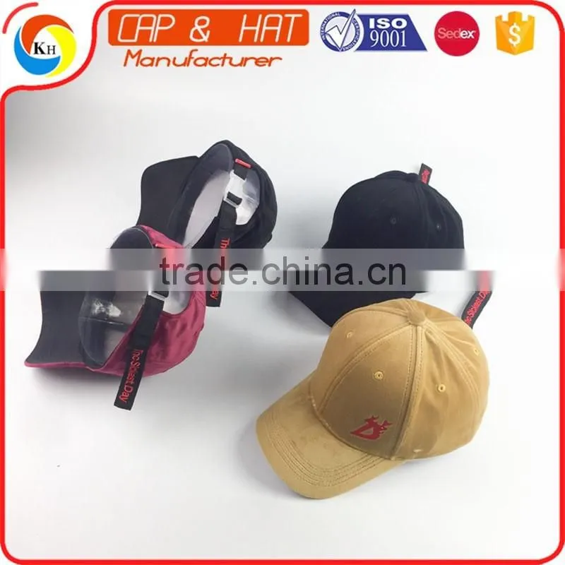 Flat Embroidery Baseball Cap Velvet Fabric Dad Hat