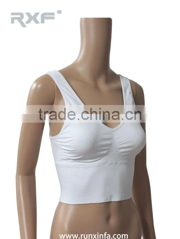 White ladies sport bra/plain sports bra