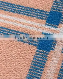 autumn/winter yarn dyed 100% wool beautiful long skirts with check in knit