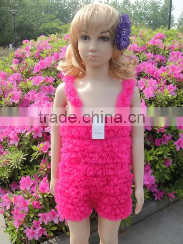 2014 wholesale factory sales sleeveless unisex baby petti ruffle baby lace leopard printed chiffon romper bodysuit