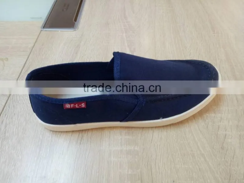 GZY Made in china hot sale canvas good quality men shoes slip on flange
