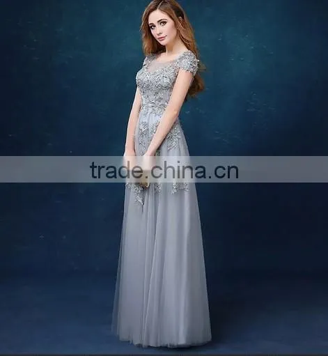 short sleeve lace party evening fashion night dress patterns