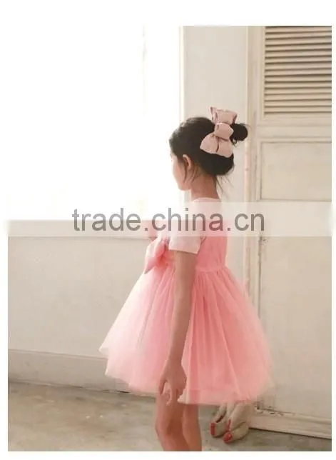 New Fashion baby Girl Dress Pink Party Children Dress For Summer