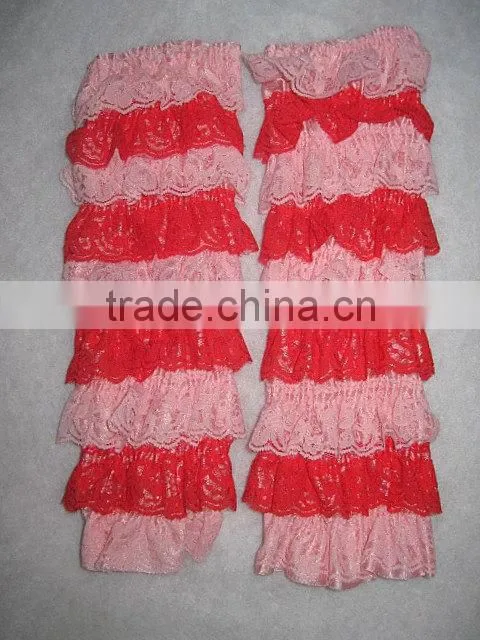 Customize Children Birthday Socks Baby Girl Lace Leg Warmer Ruffle Leggings