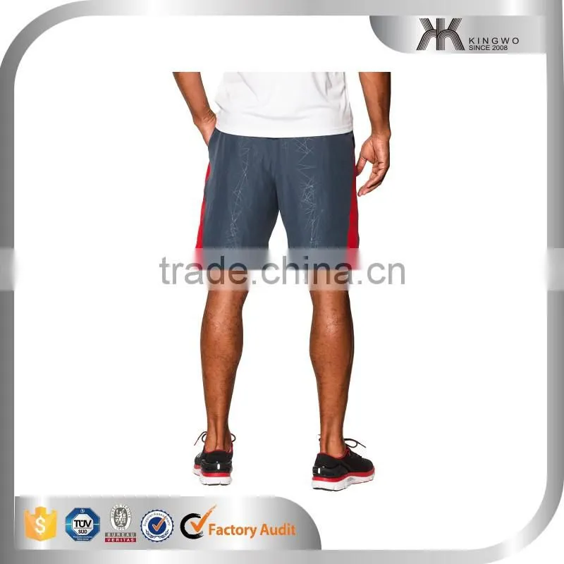 100 polyester shinny shorts sublimation printed with mesh lining
