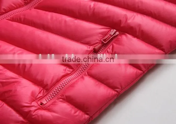 customize fashion women hoody winter warm down jacket/lovers' ladies nylon down feather coat
