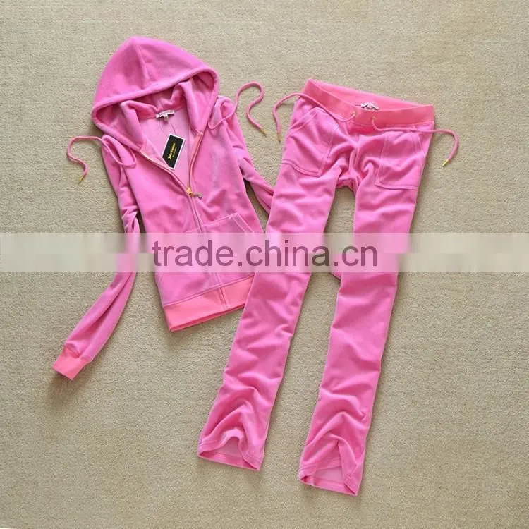 designer woman fleece hoodie suit ladies sports wear women winter tracksuit