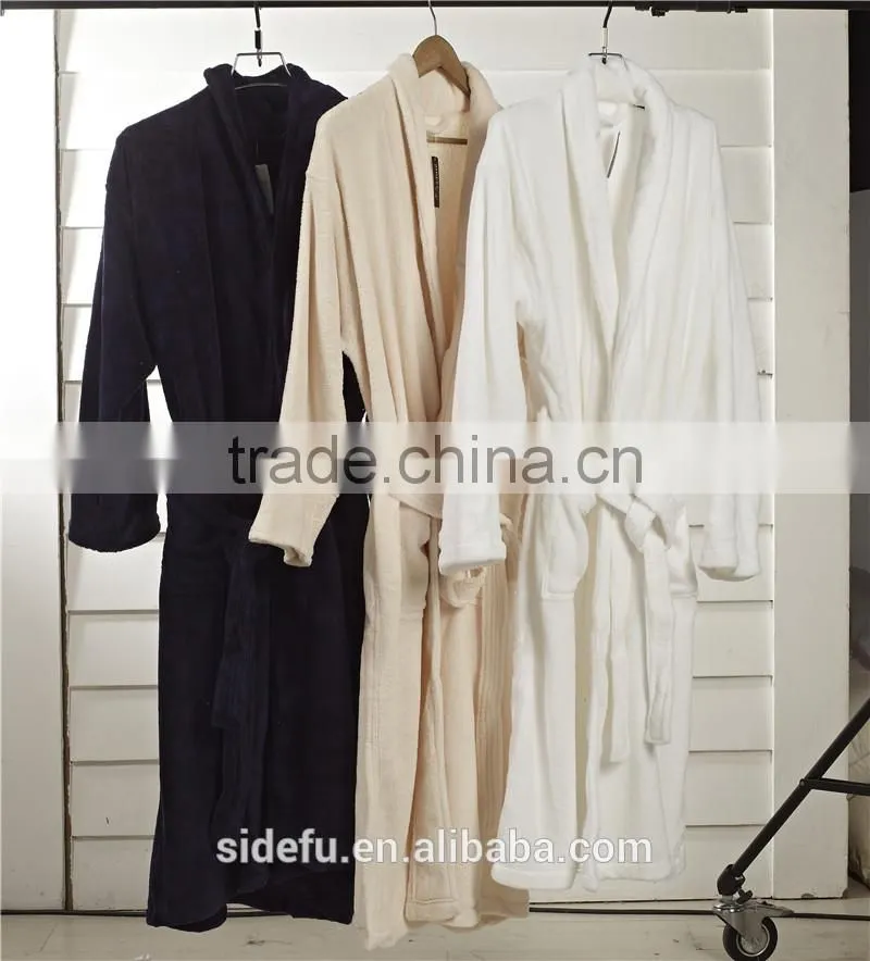 Super Comfortable Star Hotel Velour Shawl Collar Bathrobe