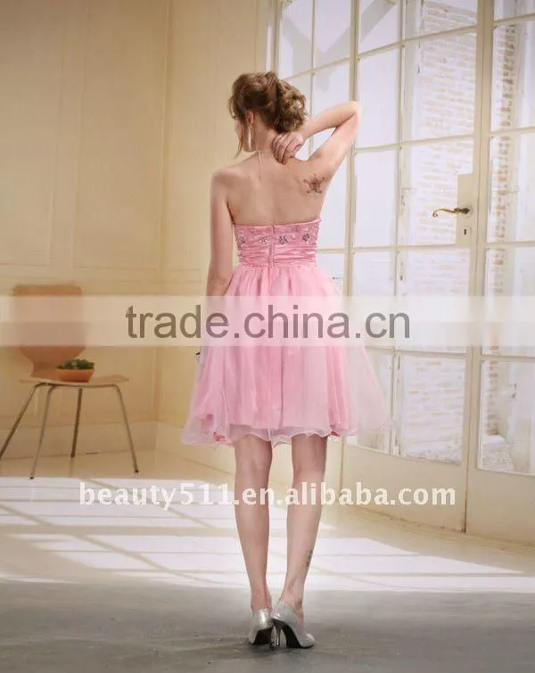 Astergarden Immediately Delivery Pink Beaded Graduation Dress EK25
