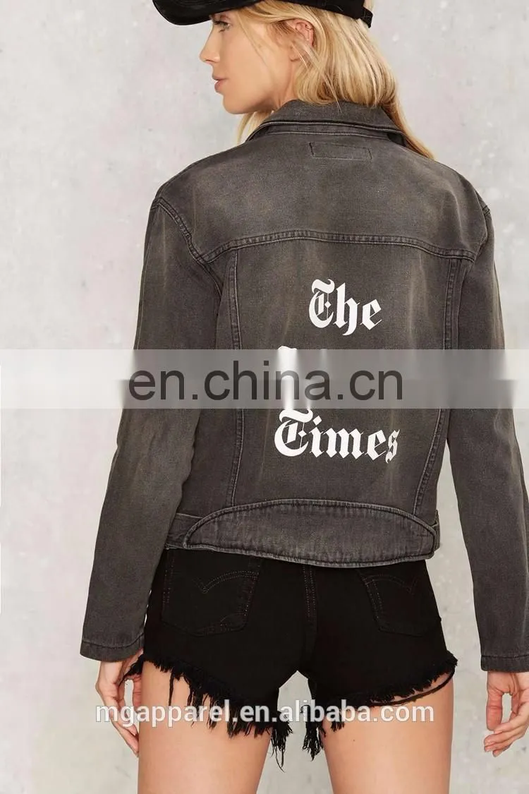 China wholesale denim jackets suppliers custom printed denim jacket