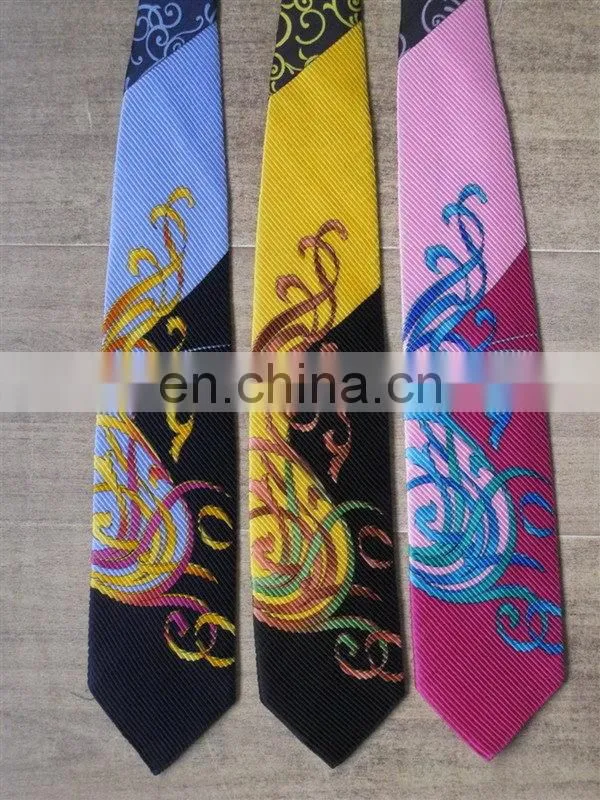 Newest unique plain skinny print necktie
