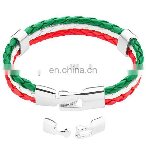 PU Leather Surfer Bracelet Country Flag Bracelet