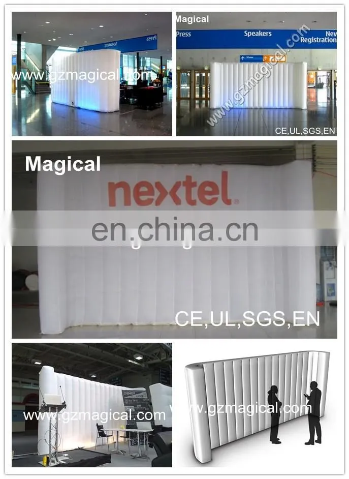 high quality trade show decoration PVC partitions inflatable walls