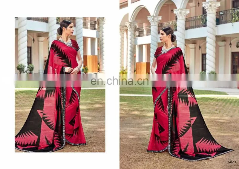 Designer Printed Georgette Saree.
