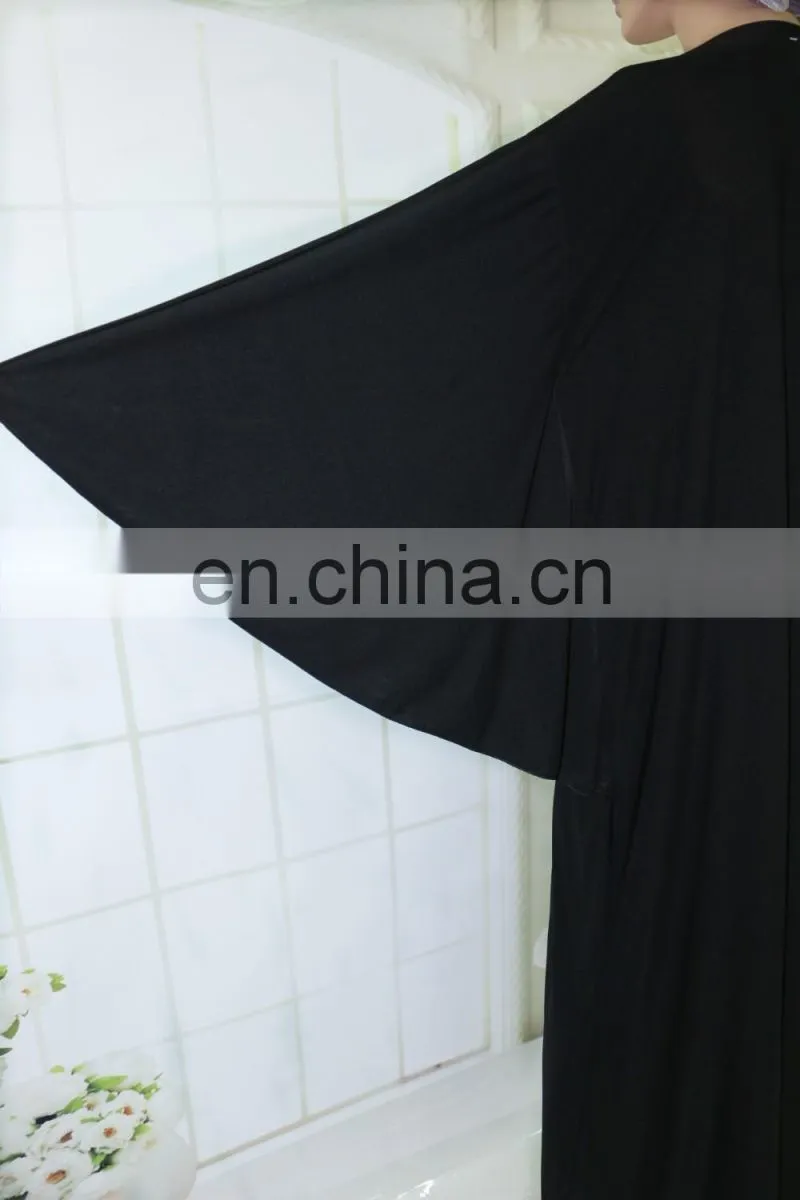 Dubai black cotton butterfly sleeve models abaya