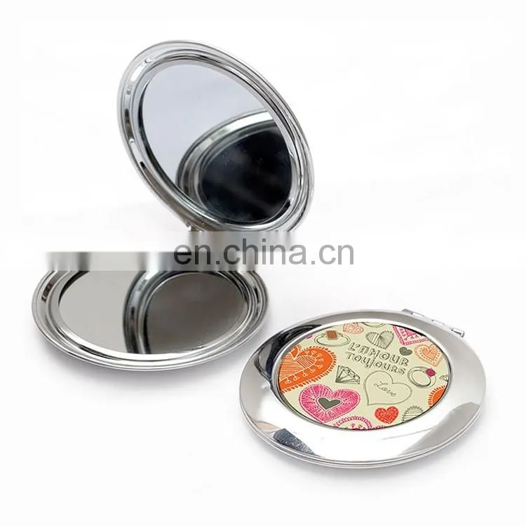 Cheap sea shell shaped pocket mirror for promotion