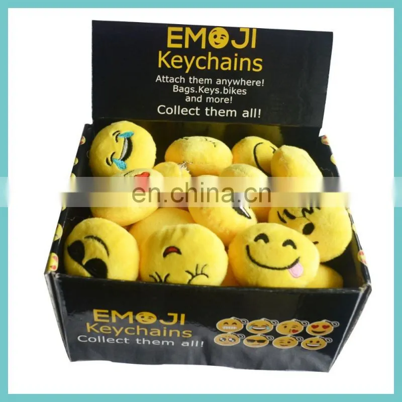 27 styles of creative plush emoji keychain poo keychain devil keychain