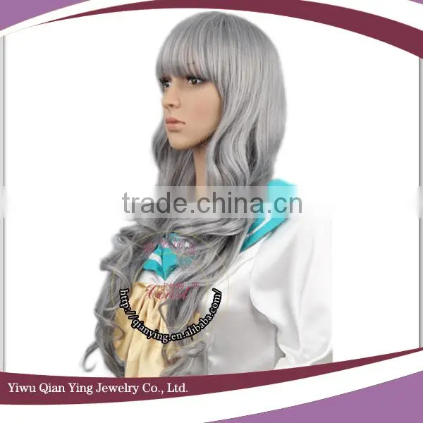long curly grey Kuroshitsuji cosplay wig