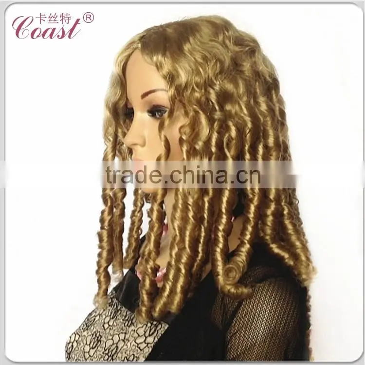 middle parting synthetic wigs curly