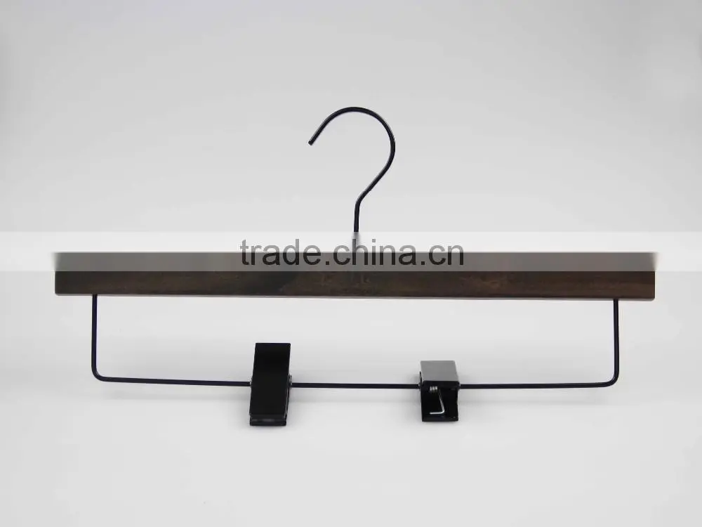 IMY-460 brush off brown wooden thin flat hangers for clothes