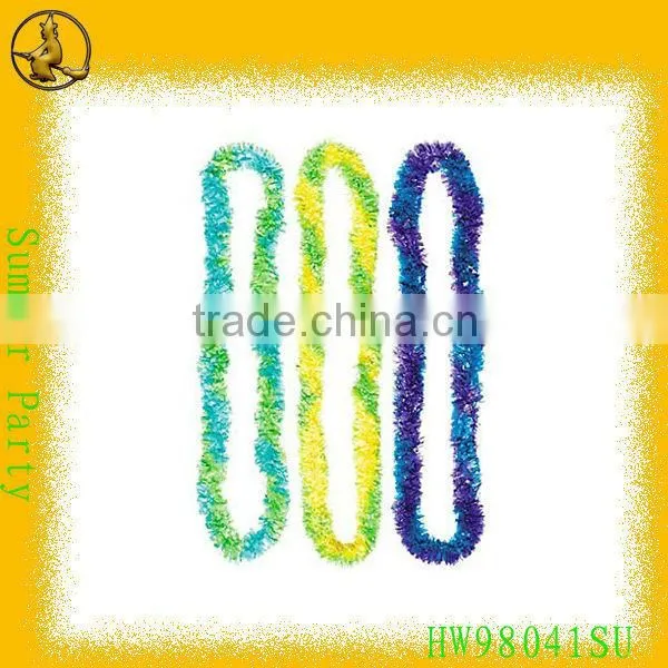 Polyester Hawaii Flower Lei/ Fashion Purple Hawaii Flower Necklaces