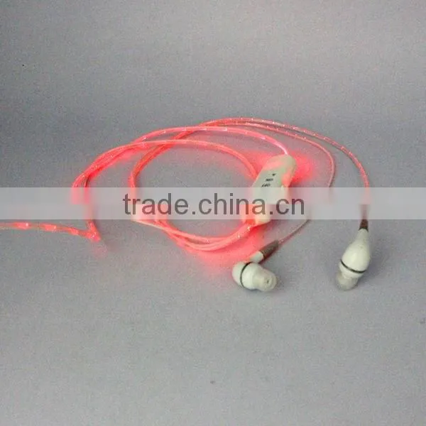 New arrival ! led light headset and luminous earphone headset with remote control and mic