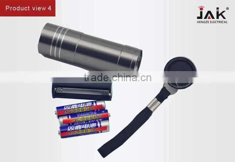 JAK HF1203 Shockproof 9 LED Aluminium Flashlight