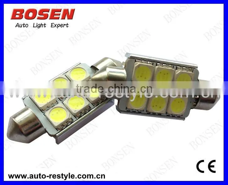 auto led replacement bulb Led festoon C5W bulbs/lamps/lights 36mm 6SMD 5050