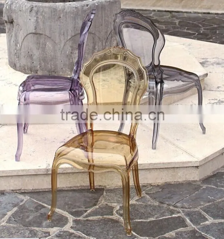 Modern designer popular transparent PC chair for sale