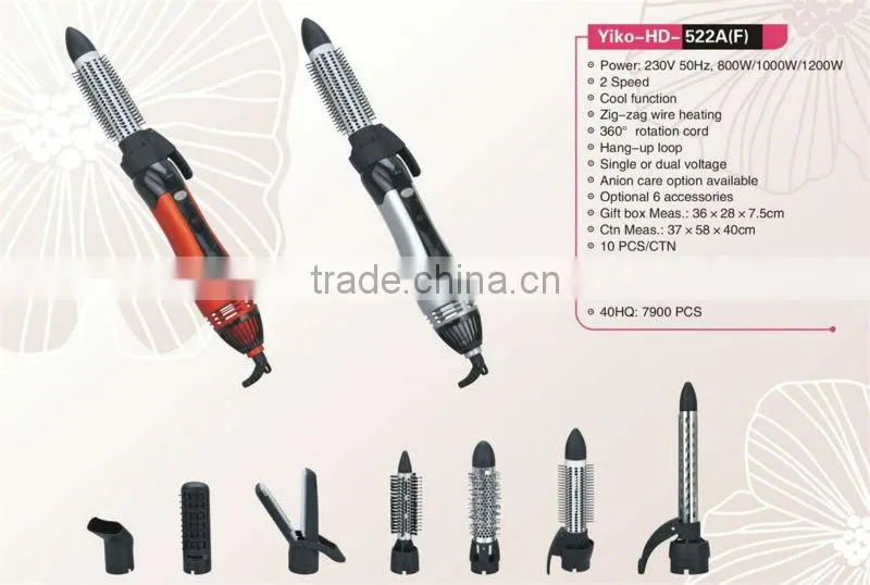 2014 new model 360 rotating nano fancy hair curler brush
