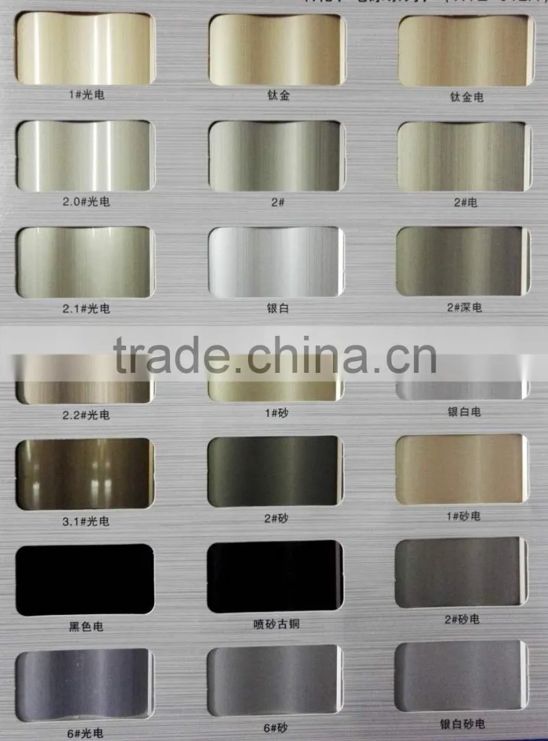Closet door frame sliding door profile sliver anodized color
