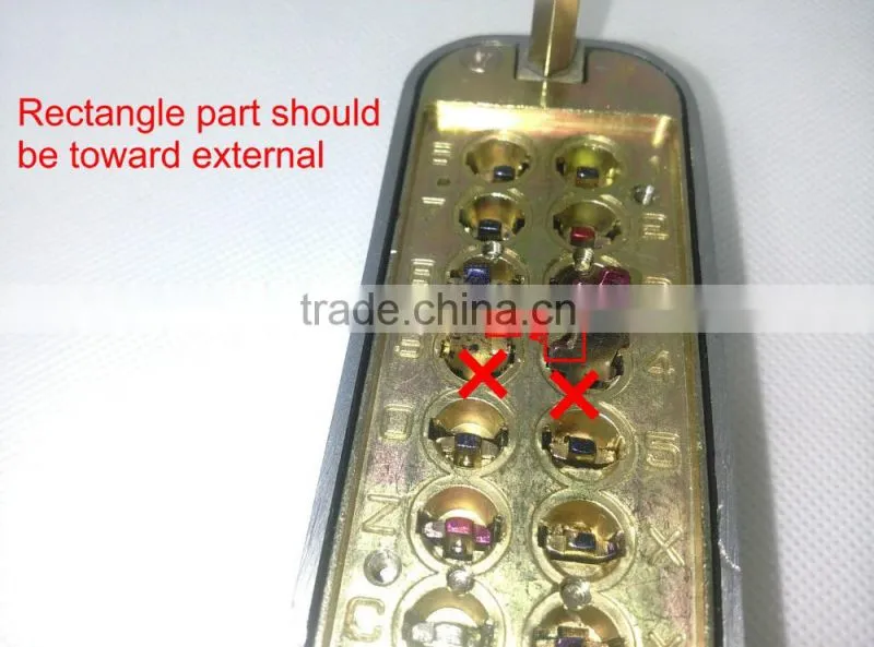 OSPON mechanical keyless entry glass door lock stain chrome OS25A