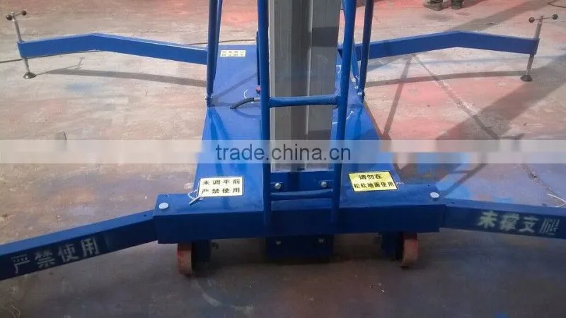Telescopic aluminum double man hydraulic lift table/skylift hydraulic electric man lift