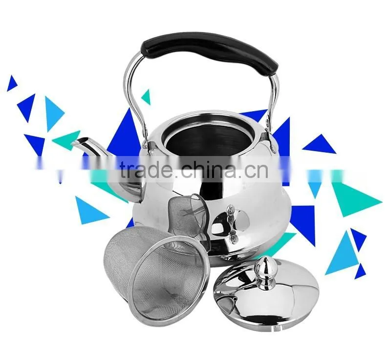 new design steinless pour over whistling kettle/ coffee& tea pot/ boiling kettle