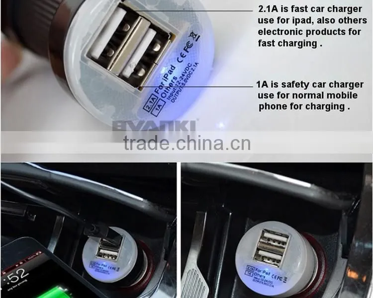 2016 low price high quality mini dual port car usb charger coloful Mobile Phone Charger for Apple and Samsung free samples