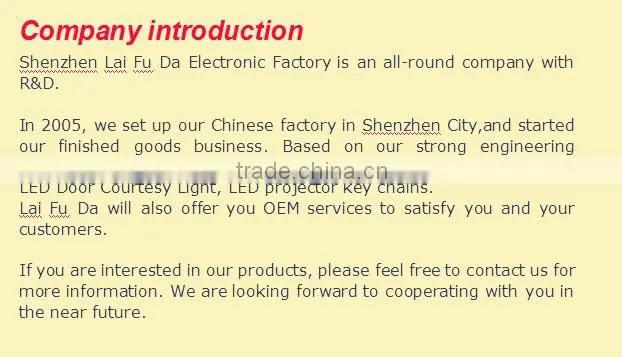 Promotional Logo Led Light Projector Keychain, Led Projection Keychain, Promotional Keychain Light
