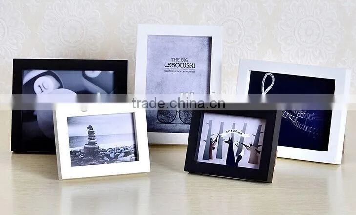 Eco-friendly Home Decor Colorful Natural Wood Photo Frame