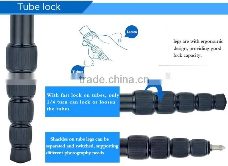 Fast Delivery camera video tripod monopod for professtional vidicon