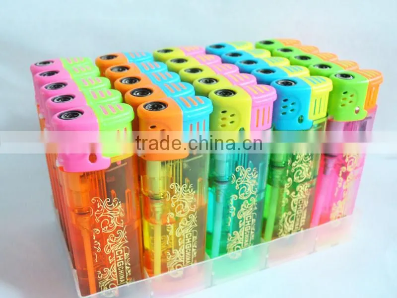 Five mix color gas refillable electric cigarette lighter windproof torch lighter