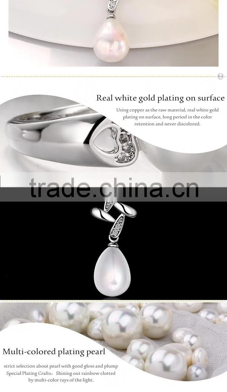 Charming Mixed Styles Female Styles Artificial Pearl Zircon Pendant