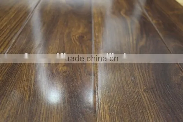 12mm HDF high gloss wooden laminate flooring
