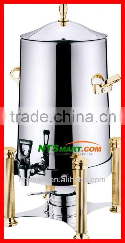 Gilded juice dispenser with Roman column design