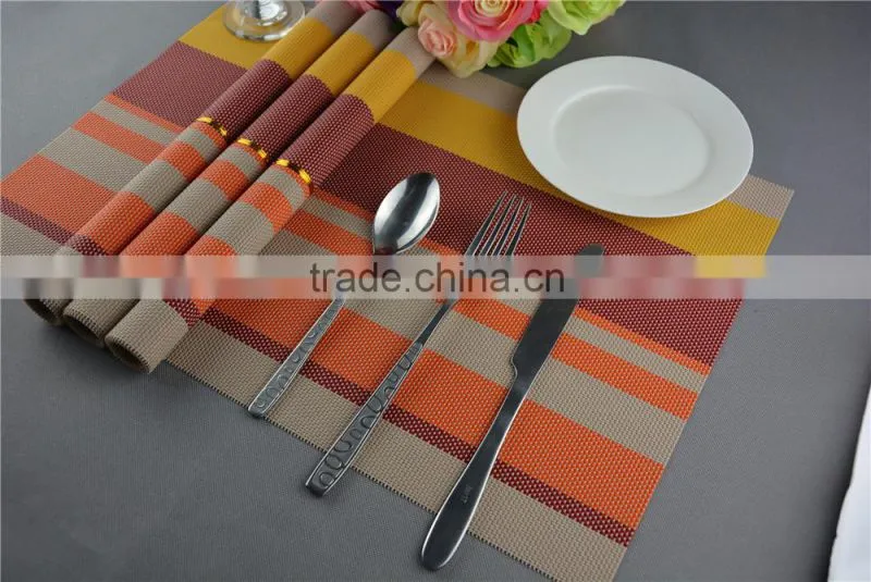 Manufacturers selling fashion color heat insulation pad high-grade table mat PVC coasters Placemat commodity