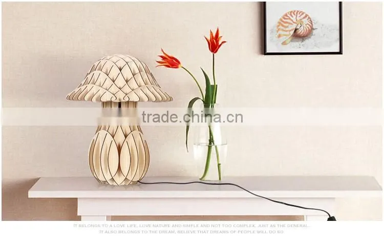2016 LED Wooden table Light JK-879-13 Simple Table Lamp Hotel Bedside Table Lamp