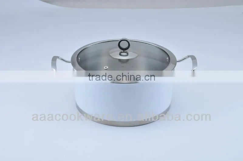 Transparent high-temperature painting stainless steel kitchenware sets