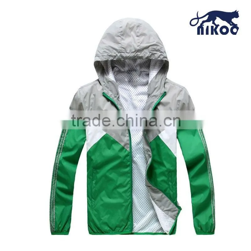 quality polyester fleece jacket with embroidery for soccer warm-up