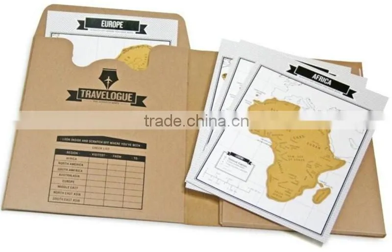 CT-595 The new travel journal map including eight tourism map paper TRAVELOGUE Tour player map